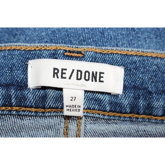 Re/Done 70s Stove Pipe High Waist Jeans in color Worn Blue - size 27 - Picture 5 of 10